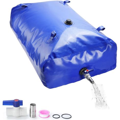 Large Capacity Water Tank Collector Barrel Storage Bladder Bag - Portable and Foldable for Emergency Water Delivery, Irrigation and More (540 L) (1/5)