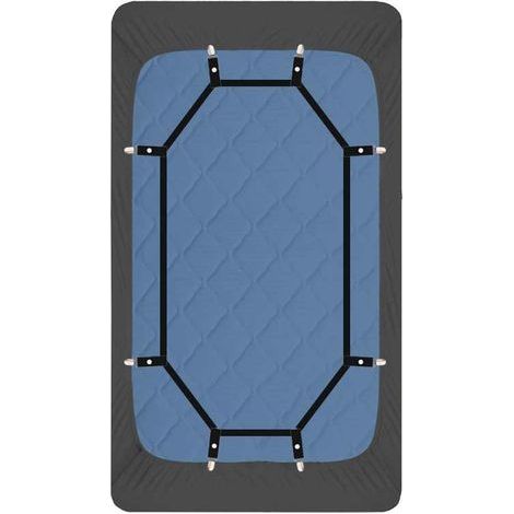 Sheet Holder Straps - Heavy Duty Gripper Clips - Reinforced Parachute Cord - 360 Degree Bed Sheet Tightener - Strongest & Effective Bed Sheet Extender - Fits All