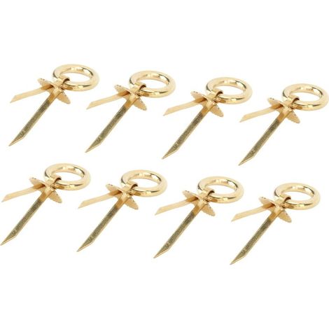 Set aus 2 cm großen antiken Messingringgriffen für Möbel, Schubladen und andere Vintage-Accessoires. (1/5)