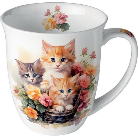Mug chatons en porcelaine fine 400 ml