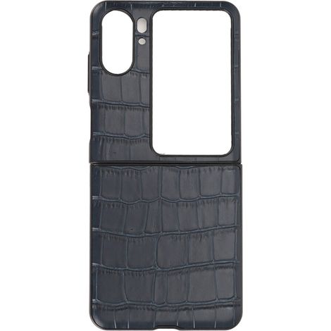Étui de téléphone de luxe en cuir véritable résistant aux rayures pour téléphone à clapet Oppo Find N2, ultra-fin et brillant, offrant une protection complète, fabriqué en cuir véritable avec des déco (1/2)