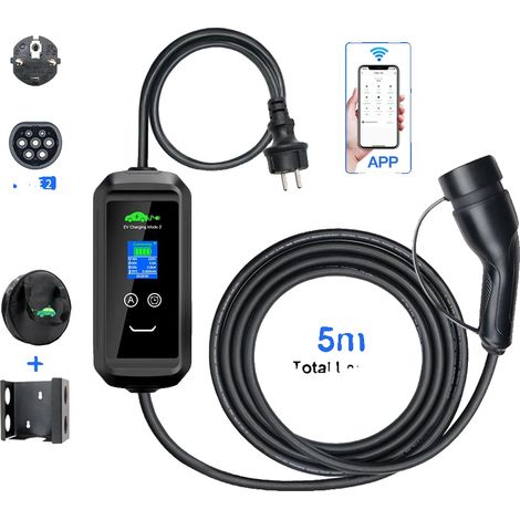 Chargeur EV Mobile, 3,6KW de puissance, 16A de courant (1/2)