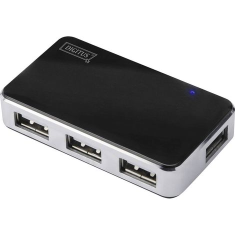 Hub USB 2.0 Digitus DA-70220 4 ports noir, argent 1 pc(s) (1/4)