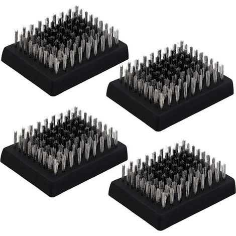 Filiyano-Lot de 4 têtes de rechange pour brosse de nettoyage de barbecue sans fil. Têtes interchangeables. Compatible avec les nettoyeurs de barbecue. (1/5)