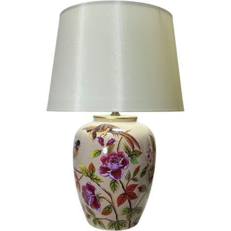 47cm Table Lamp and Shade - Ceramic - L28 x W28 x H47 cm