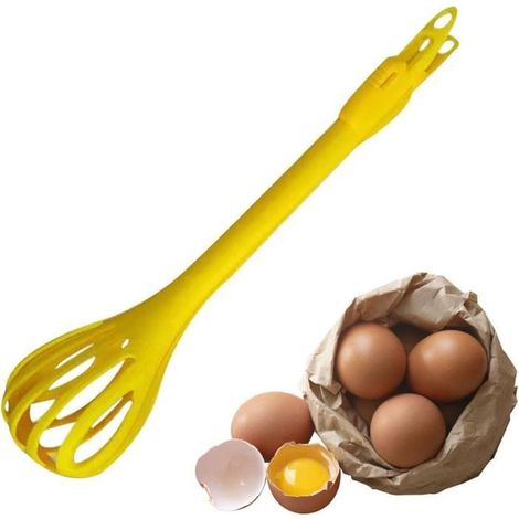 Fouet à Main 3 en 1 Pinces de Cuisine Fouet Multifonctions Fouets à œufs ergonomiques Pinces à Spaghetti Alimentaires (1/4)