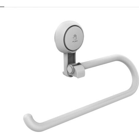 Porte-rouleau de papier essuie-tout - Porte-rouleau de papier essuie-tout suspendu - Porte-rouleau de papier essuie-tout - Autocollant - Fixation murale - Blanc - Crochet de cuisine - Rangement - 30,6 (1/5)