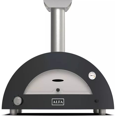 forno pizza a gas alfa "moderno" colore nero 2 pizze