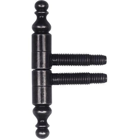 SFS Einbohrband mit Zierkopf Türband 3-Gewindebolzen ø 13mm Stahl schwarz antik (1/3)