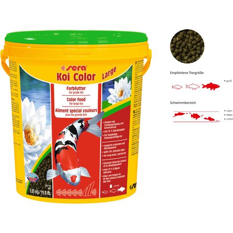 Sera Koifutter Color Large für größere Koi 21 L Teichfutter