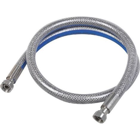 Flexible gaz - Eurogaz - 1 m - Inox - 15 x 21 - Embouts mécaniques (1/4)