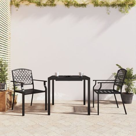 Garden Dining Set Anthracite Powder-Coated Steel 3 Piece Set vidaXL (1/5)
