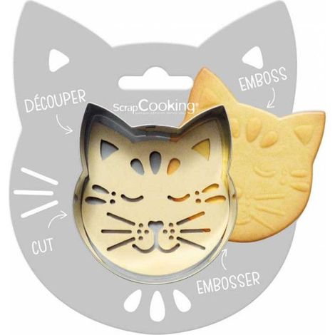 Kit pour biscuit en relief Chat
