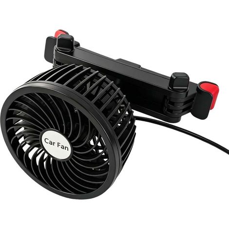 Ventilateur de voiture pour sièges arrière Angle réglable Deux (1/5)