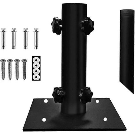 Support de parasol de terrasse robuste en acier inoxydable (1/4)