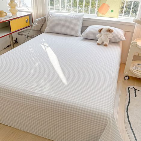 Draps De Lit - 160x230 cm - Coton Lavé Doux - Pour Chambre À Coucher Salle DʼHôtes Camping-Car Maisons De Vacances - 1 Pièce (1/5)