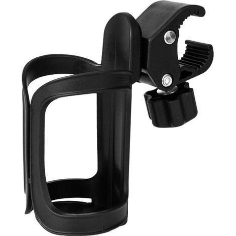 Portaborraccia per bicicletta - Rotazione a 360 gradi - Nero - Compatibile con biciclette, mountain bike, passeggini e sedie a rotelle (1/5)