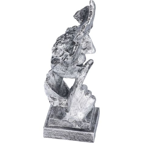 Statue « Gardez le silence » : une statue de penseur à l’apparence unique et intéressante, d’une grande finesse de fabrication, représentant un homme aux traits expressifs et à la beauté saisissante. (1/5)