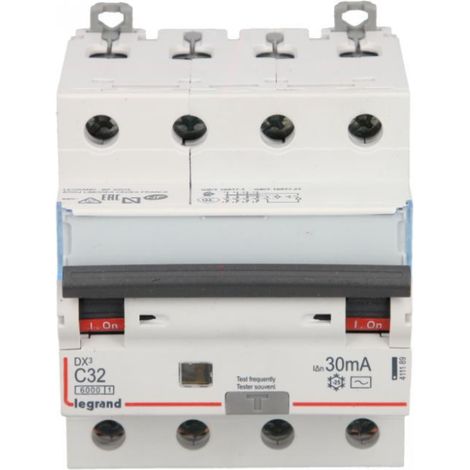 Differentieller Leitungsschutzschalter DX3 4P 30mA C32
