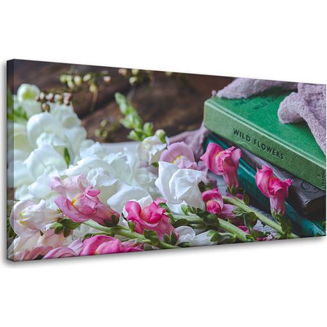 Leinwanddruck Botanik Löwenmäulchen 80x40 cm Blumenstrauß