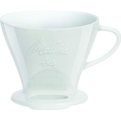 Porte Filtre à Café en Porcelaine, Pour Over, Blanc, 1x4 (1/4)