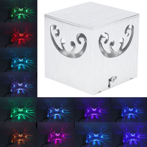 Applique murale LED 3W, design innovant en aluminium, décorative, pour couloirs, hôtels et karaokés. Disponible en 7 couleurs (85-265V). (1/5)