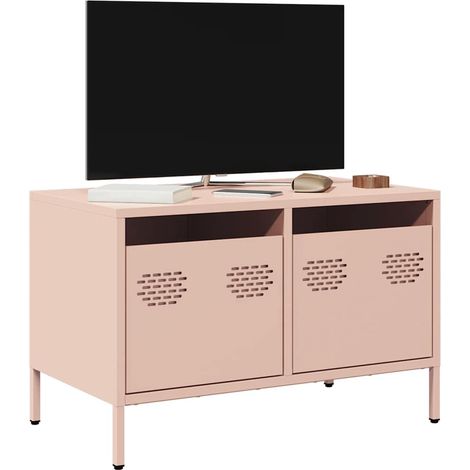 TV-Schrank Rosa 68x39x43,5 cm Kaltgewalzter Stahl