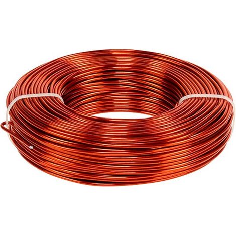 Fil d'aluminium Ø2 mm, 500 g, 60 m, orange - Fil souple pour loisirs créatifs (1/5)