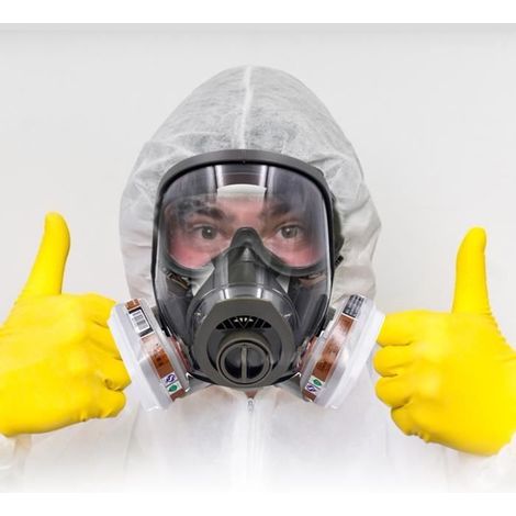 Tbest Respirateur de sécurité Respirateur à gaz intégral 6800 anti-poussière Gel de silice bouche-moufle couverture élevée (1/4)