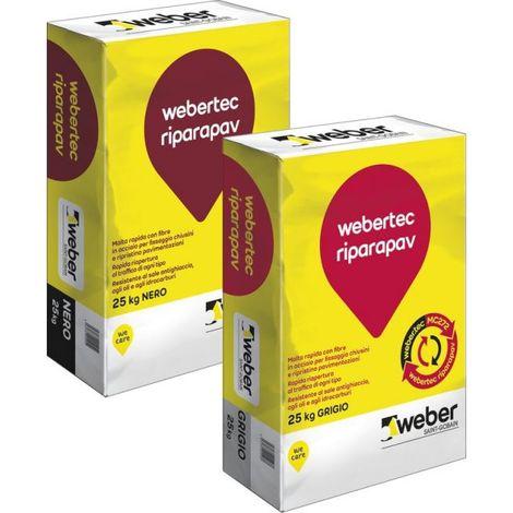 Webertec riparapav malta fibrata grigio sacco kg 25