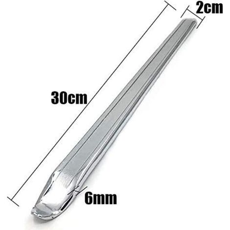 Set di 3 leve per pneumatici, leve in acciaio al manganese da 30 cm, attrezzi per la riparazione e lo smontaggio di pneumatici per auto, biciclette e moto (argento) (1/4)