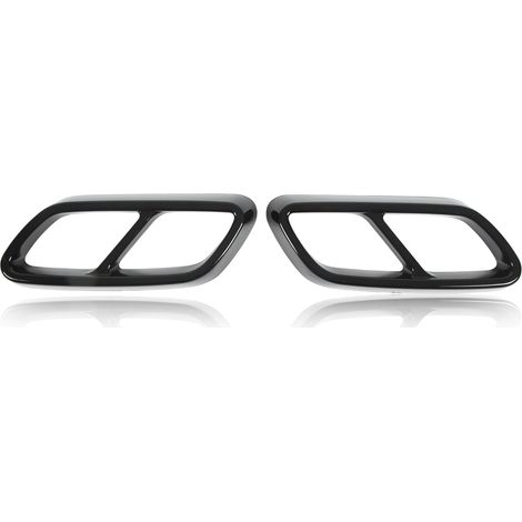 Juego de 2 embellecedores de tubo de escape para Mercedes-Benz Clase C W206 2021+, negro brillante. (1/4)