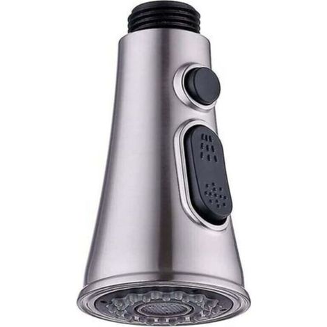 Cuisine Robinets Pommeau Douchette de Tête de Rechange pour Mitigeur, Douchette Douche Pommeau de Douche 2 Jets Chromé Robinet de Cuisine évier Robinet (1/4)