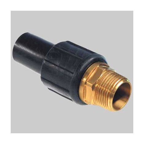 Giunto di transizione Ottone PE filettato Maschio  3/4 x 25     UNIDELTA