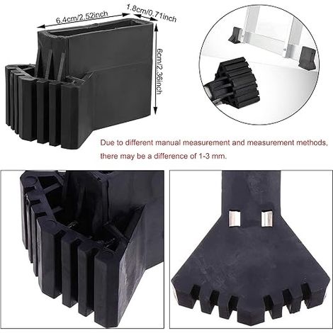 Lot de 4 - Couvre-Pieds d'Échelle Pieds d'Extension Échelle Patins En Caoutchouc Antidérapants De Remplacement (1/5)