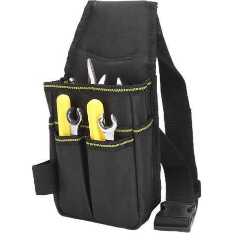 Sacoche de ceinture Oxford robuste pour outils, étui multifonction à poches, équipement bricolage et maintenance, rangement pratique (1/5)