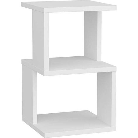 Etagère 2 niches 29x29x49 cm blanche - LOVYK (1/4)