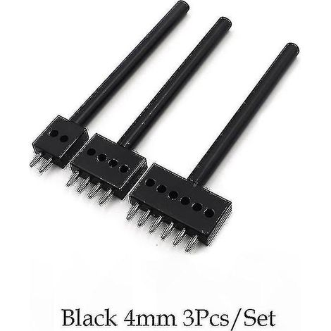 Lot de 3 poinçons ronds pour couture DIY cuir 4/5/6/8mm, outil de perçage à espacement pour travaux de maroquinerie