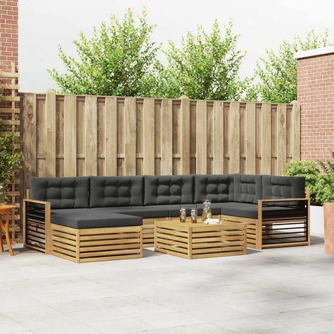 Teenpull – Outdoor-Sofagarnitur 7 Stk. Weiß und Anthrazit (1/5)
