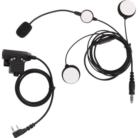 Casque moto U94 PTT 7,1mm avec réduction de bruit stéréo pour TK3107 Kenwood et fixation clip