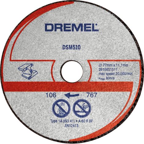 DREMEL® DSM20 disco da taglio per metallo e plastica (DSM510) - 2615S510JB