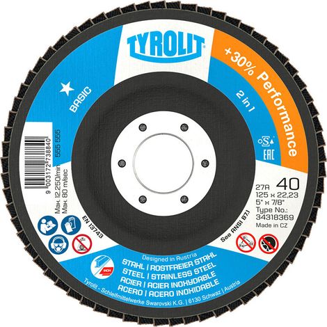 10 Disque À Lames 27cla Ø125x22,23 Za40q-B. Tyrolit (1/3)