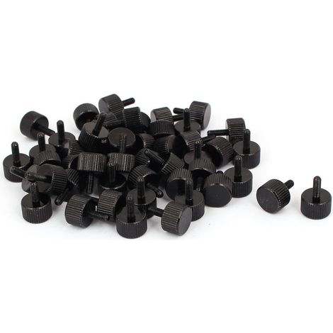 Vis moletées à tête plate galvanisée M3x8mm pour boîtier d'ordinateur PC (lot de 50) (1/2)