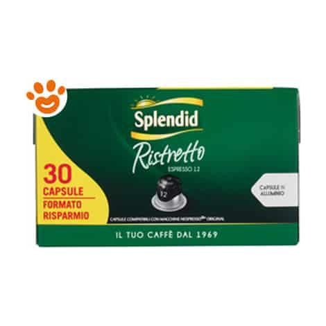 Splendid Caffè Capsule Nespresso in Alluminio - Espresso Ristretto - Confezione 30 Capsule -