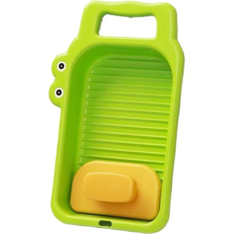 Mini planche à laver, planche à laver portable en forme de crocodile, planche à laver à main pour enfants, adaptée aux chambres d'étudiants, aux voyages, au camping, aux familles et à l'école.