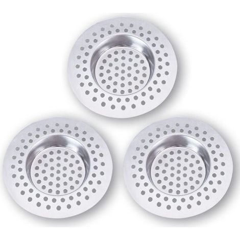 Filtre d'évier de cuisine en acier inoxydable (lot de 3), grille d'évier de cuisine, accessoires de cuisine, salle de bains, cuisine (1/4)