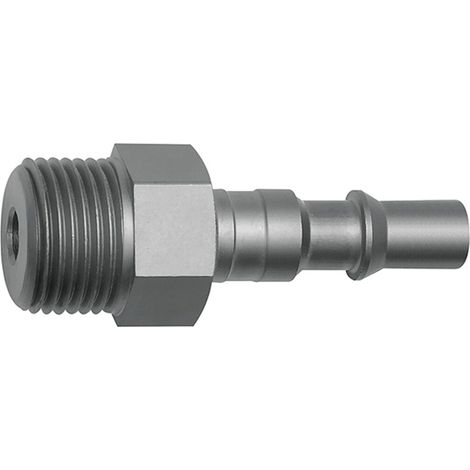Riegler Nippel für Kupplungen NW 6, ISO 6150 C, Stahl, NPT 1/4 AG