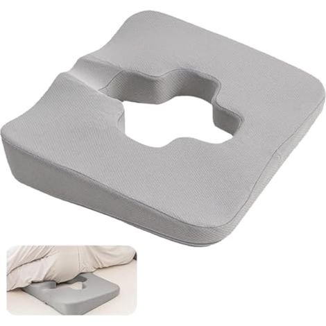 Coussin Anti-escarres, Coussin D'assise Hémorrodaire pour Douleurs Au Coccyx Coussin D'assise En Mousse à Mémoire de Forme Avec Housse en Tissu Pour Personnes Alitées et Longues Périodes Assises (1/5)