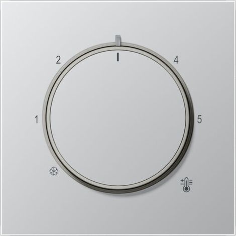 Jung Abdeckung für Raumtemperaturregler-Einsätze, Serie LS, Aluminium AL1749