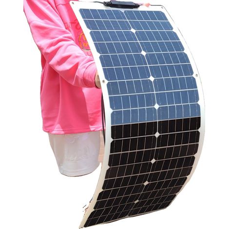 Panneau Solaire, Construction Monocristalline, Haute Efficacité, PET 80W (1/2)